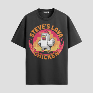 Playera urbana de anime y gaming ExtraLife MX, corte Standard Fit unisex ligero y transpirable en color Deep Black y Pure White, ropa de uso diario para gym y casual.