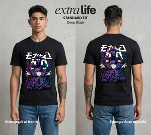 El Psiconico Reprimido | El Psiquico al Cien #02612 - Playera Standard Fit | Deep Black - Foto en modelo