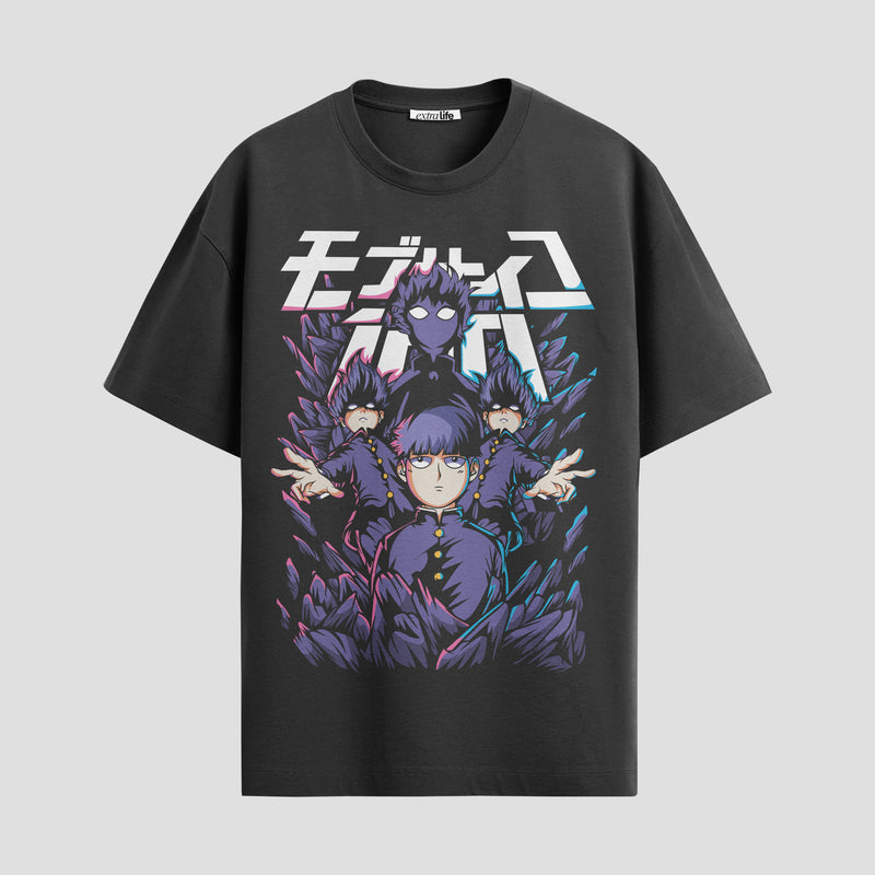 Playera urbana de anime y gaming ExtraLife MX, corte Standard Fit unisex ligero y transpirable en color Deep Black y Pure White, ropa de uso diario para gym y casual.