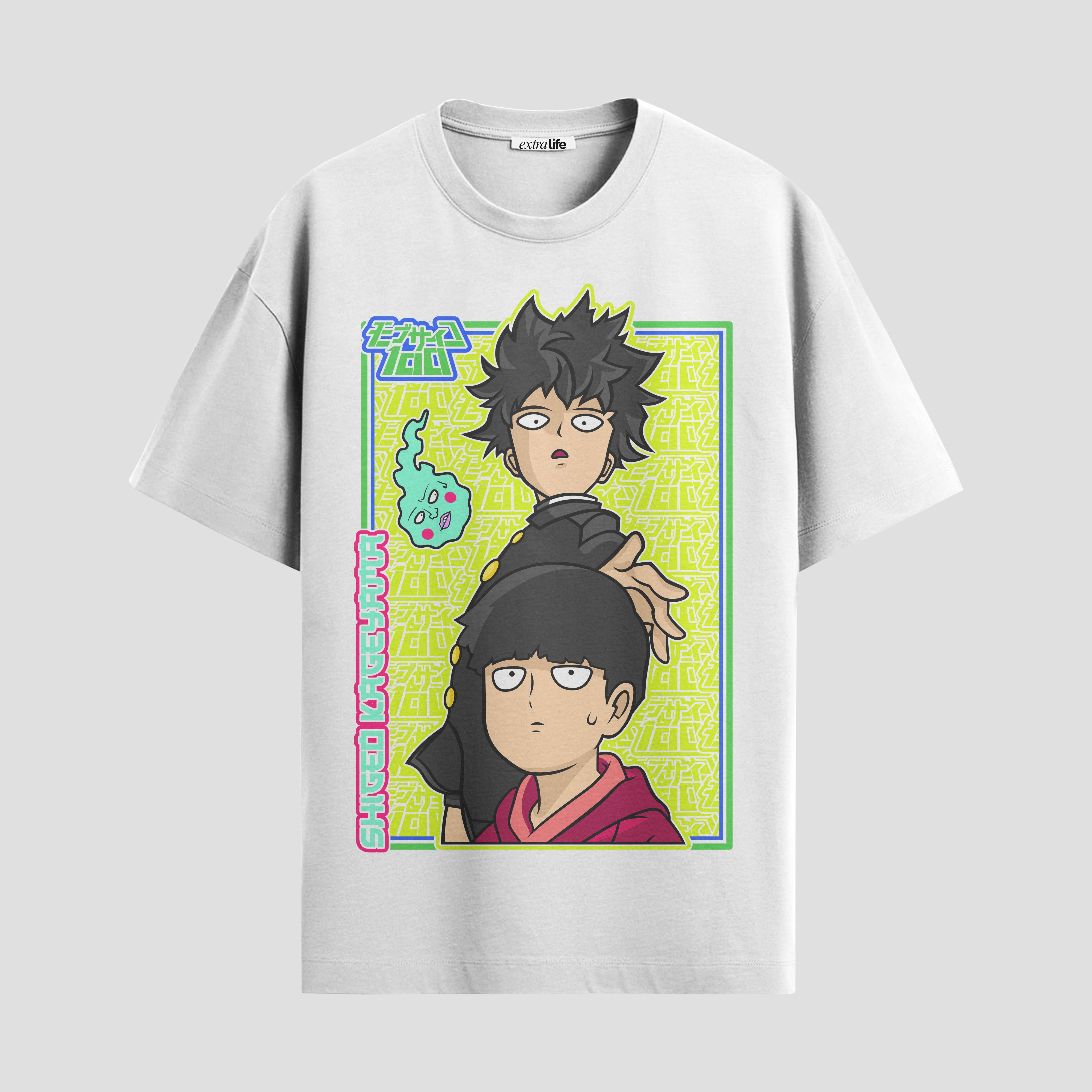 Playera urbana de anime y gaming ExtraLife MX, corte Standard Fit unisex ligero y transpirable en color Deep Black y Pure White, ropa de uso diario para gym y casual.