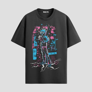Playera urbana de anime y gaming ExtraLife MX, corte Standard Fit unisex ligero y transpirable en color Deep Black y Pure White, ropa de uso diario para gym y casual.