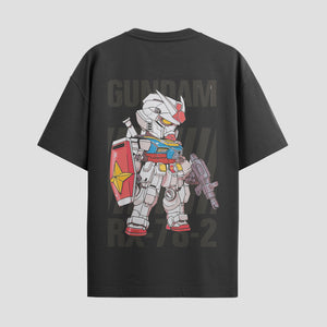 Playera urbana de anime y gaming ExtraLife MX, corte Standard Fit unisex ligero y transpirable en color Deep Black y Pure White, ropa de uso diario para gym y casual.