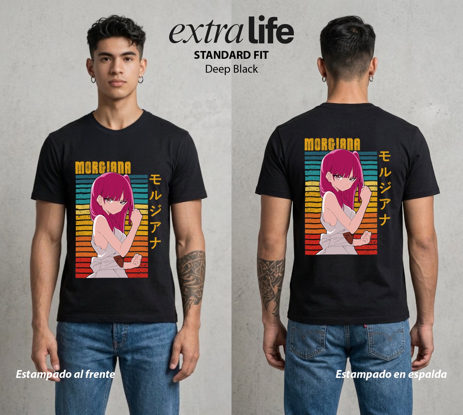 Las Mil y Una Batallas | La Bailarina del Bien #02625 - Playera Standard Fit | Deep Black - Foto en modelo