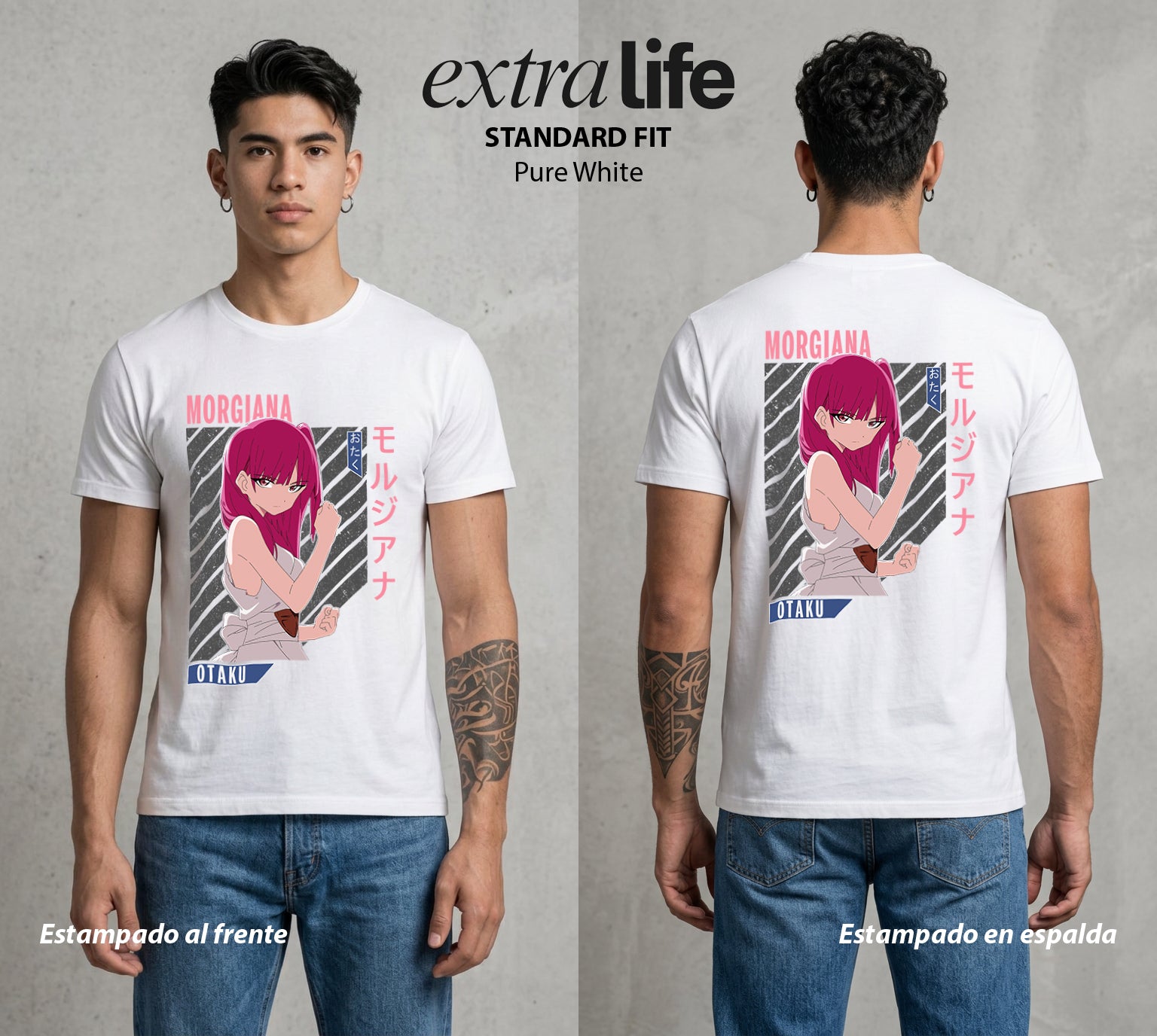 Las Mil y Una Batallas | Las Cadenas Rotas #02626 - Playera Standard Fit | Pure White - Foto en modelo