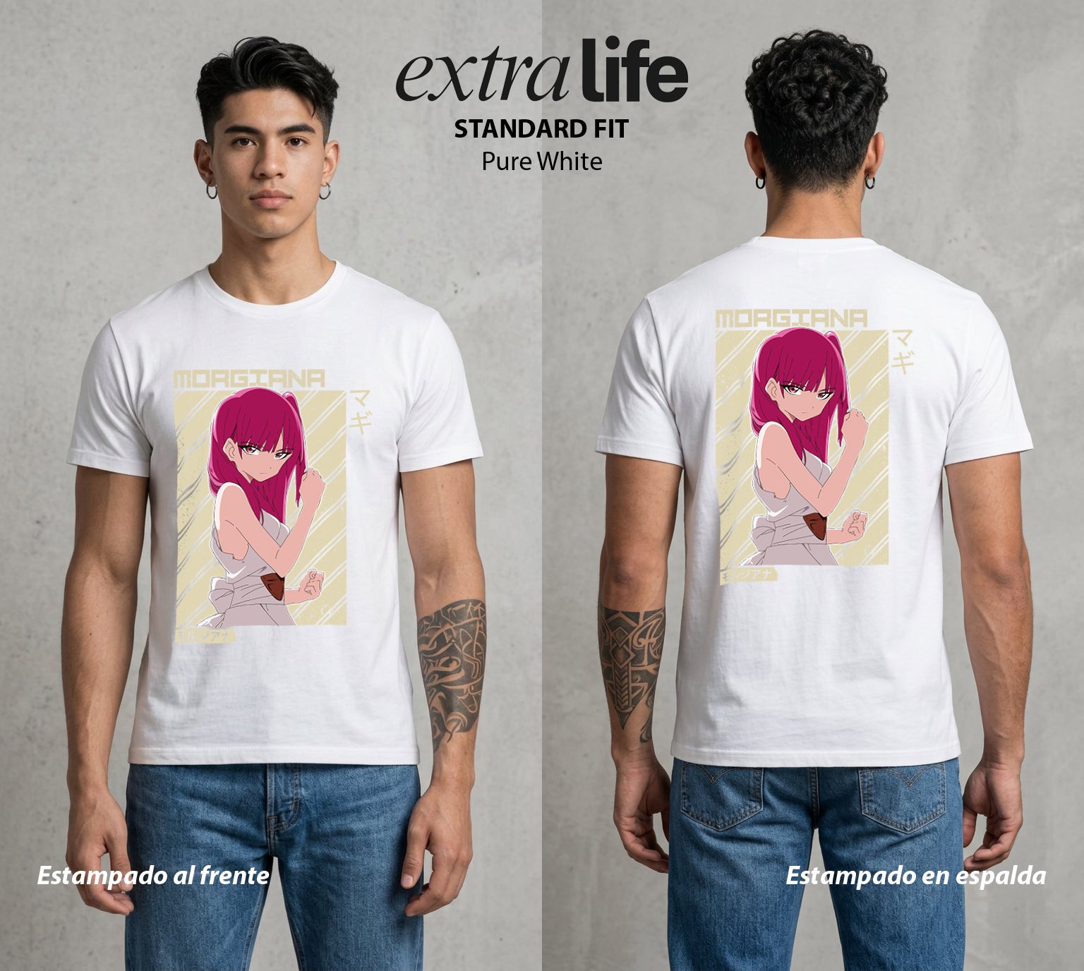 Las Mil y Una Batallas | La Bailarina del Bien #02627 - Playera Standard Fit | Pure White - Foto en modelo