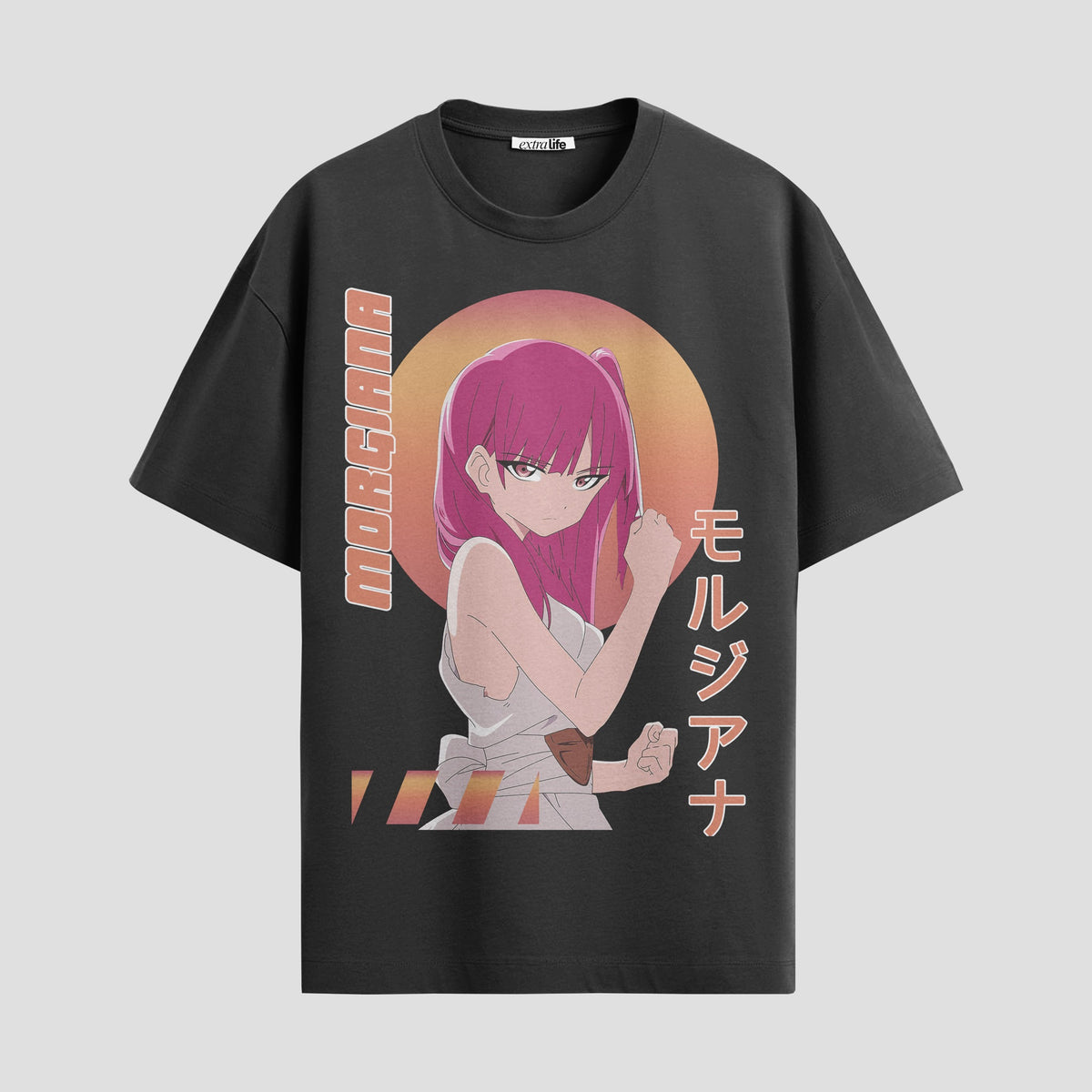 Playera urbana de anime y gaming ExtraLife MX, corte Classic Premium unisex ligero y transpirable en color Deep Black y Pure White, ropa de uso diario para gym y casual.