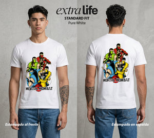 El Torneo Mortal | Los Kombatientes #02631 - Playera Standard Fit | Pure White - Foto en modelo
