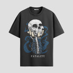 Playera urbana de anime y gaming ExtraLife MX, corte Standard Fit unisex ligero y transpirable en color Deep Black y Pure White, ropa de uso diario para gym y casual.