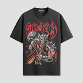 Playera urbana de anime y gaming ExtraLife MX, corte Standard Fit unisex ligero y transpirable en color Deep Black y Pure White, ropa de uso diario para gym y casual.