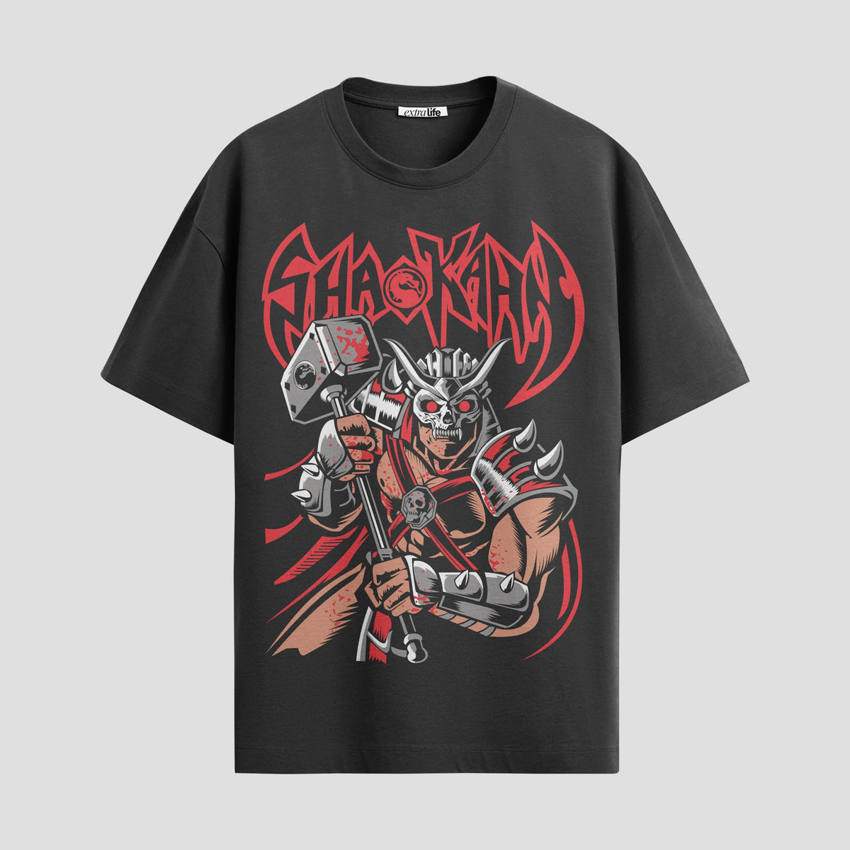 Playera urbana de anime y gaming ExtraLife MX, corte Classic Premium unisex ligero y transpirable en color Deep Black y Pure White, ropa de uso diario para gym y casual.