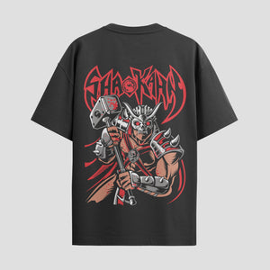 Playera urbana de anime y gaming ExtraLife MX, corte Standard Fit unisex ligero y transpirable en color Deep Black y Pure White, ropa de uso diario para gym y casual.