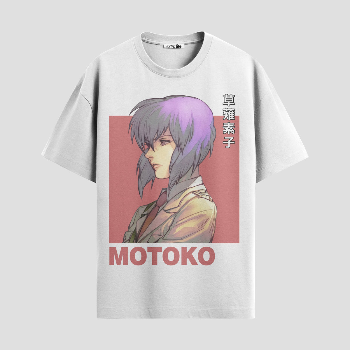 Playera urbana de anime y gaming ExtraLife MX, corte Classic Premium unisex ligero y transpirable en color Deep Black y Pure White, ropa de uso diario para gym y casual.