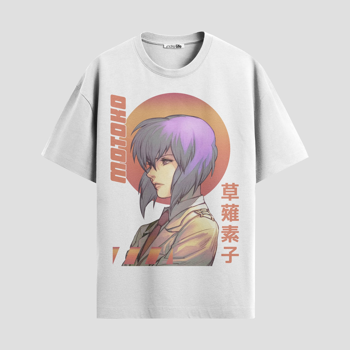 Playera urbana de anime y gaming ExtraLife MX, corte Classic Premium unisex ligero y transpirable en color Deep Black y Pure White, ropa de uso diario para gym y casual.