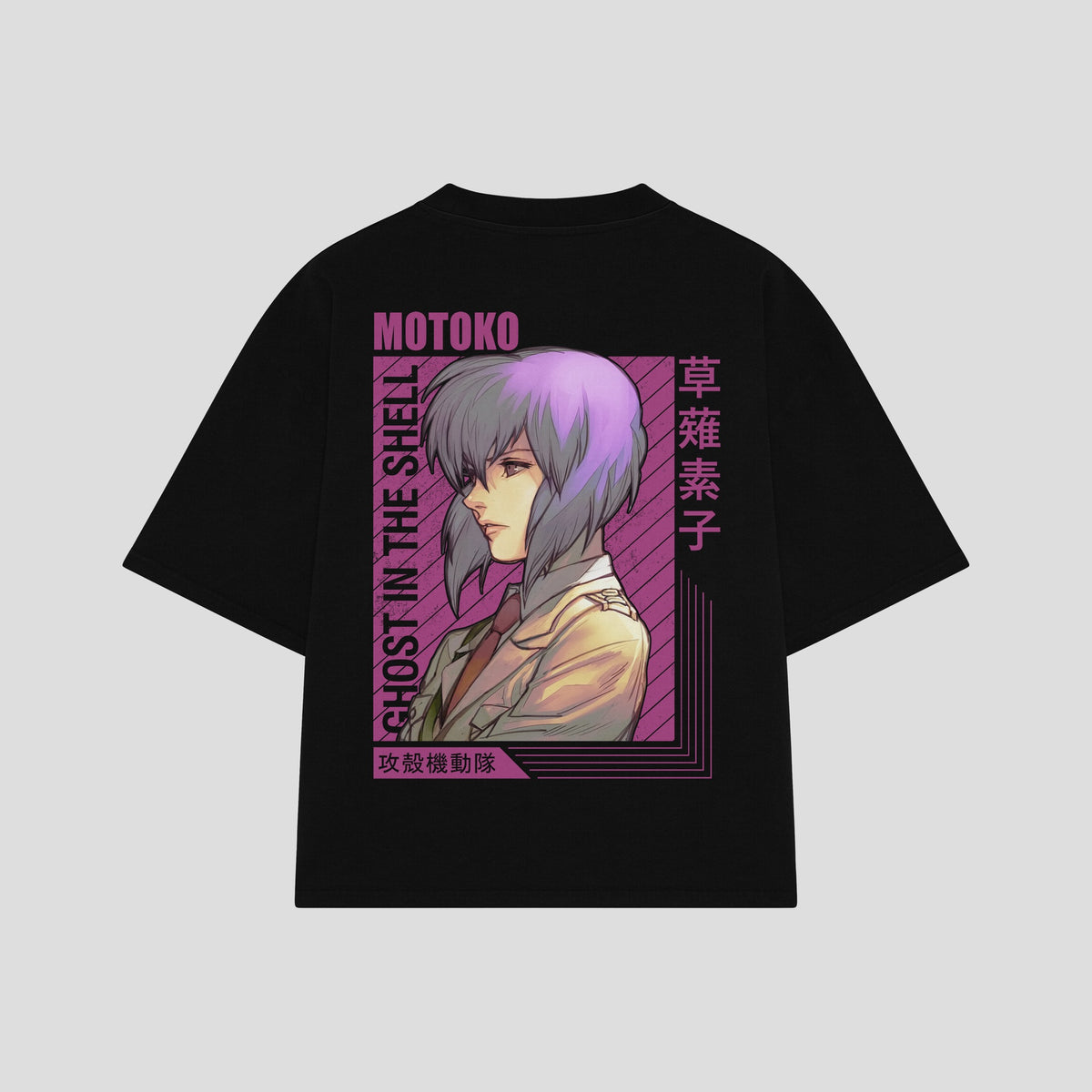 Playera streetwear premium de anime y gaming ExtraLife MX, corte oversized drop shoulder ligero y fresco en color Deep Black y Off-White, moda urbana mexicana de culto.