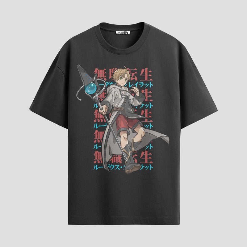 Playera urbana de anime y gaming ExtraLife MX, corte Standard Fit unisex ligero y transpirable en color Deep Black y Pure White, ropa de uso diario para gym y casual.
