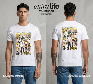 La Segunda Oportunidad | El Renacido del Bien #02653 - Playera Standard Fit | Pure White - Foto en modelo
