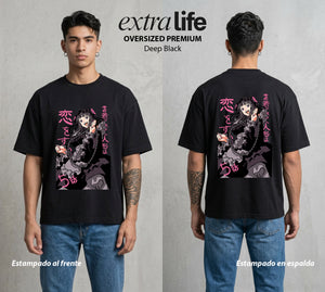El Arte del Cosplay | El Amor del Cosplay #02655 - Playera Oversized Premium | Deep Black - Foto en modelo