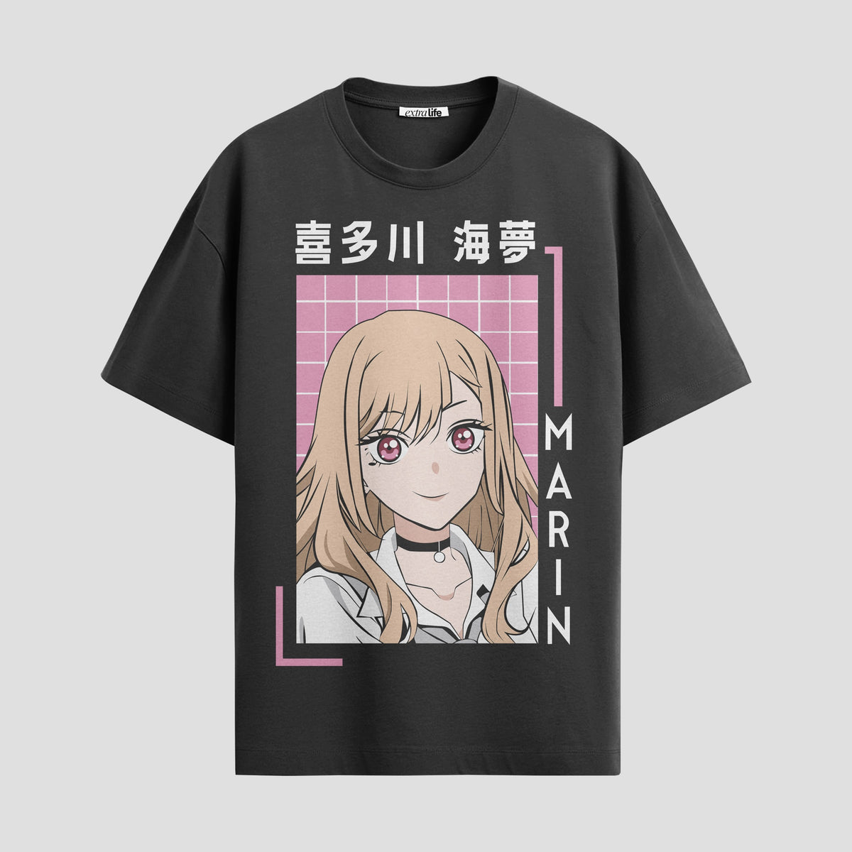 Playera urbana de anime y gaming ExtraLife MX, corte Classic Premium unisex ligero y transpirable en color Deep Black y Pure White, ropa de uso diario para gym y casual.