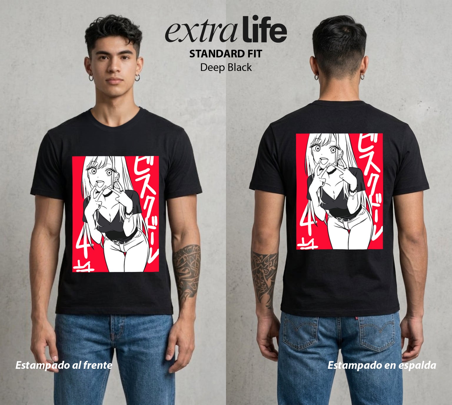 El Arte del Cosplay | El Arte del Disfraz #02660 - Playera Standard Fit | Deep Black - Foto en modelo