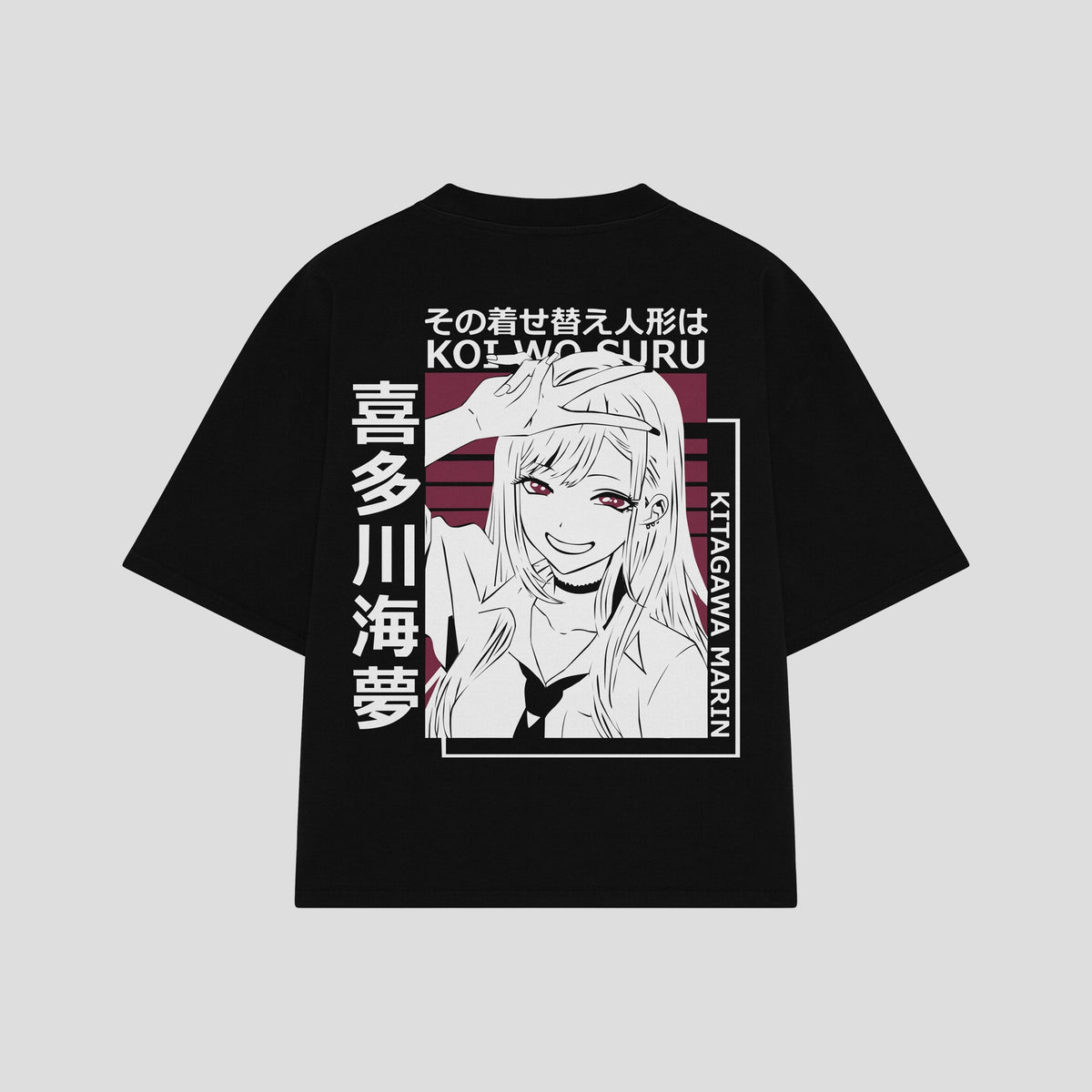 Playera streetwear premium de anime y gaming ExtraLife MX, corte oversized drop shoulder ligero y fresco en color Deep Black y Off-White, moda urbana mexicana de culto.