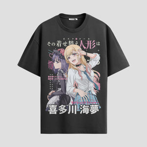 Playera urbana de anime y gaming ExtraLife MX, corte Standard Fit unisex ligero y transpirable en color Deep Black y Pure White, ropa de uso diario para gym y casual.