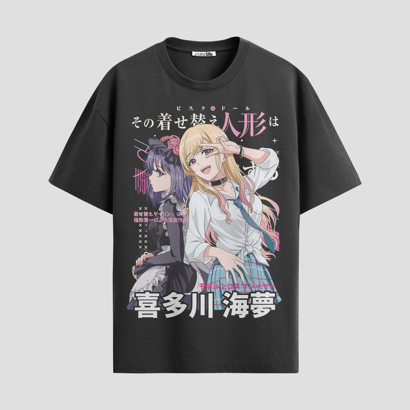 Playera urbana de anime y gaming ExtraLife MX, corte Standard Fit unisex ligero y transpirable en color Deep Black y Pure White, ropa de uso diario para gym y casual.