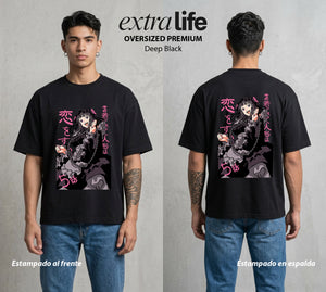 El Arte del Cosplay | El Vacio del Bien #02680 - Playera Oversized Premium | Deep Black - Foto en modelo