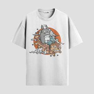 Playera urbana de anime y gaming ExtraLife MX, corte Standard Fit unisex ligero y transpirable en color Deep Black y Pure White, ropa de uso diario para gym y casual.