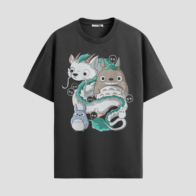 Playera urbana de anime y gaming ExtraLife MX, corte Standard Fit unisex ligero y transpirable en color Deep Black y Pure White, ropa de uso diario para gym y casual.