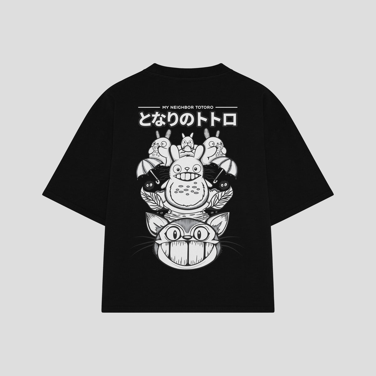 Playera streetwear premium de anime y gaming ExtraLife MX, corte oversized drop shoulder ligero y fresco en color Deep Black y Off-White, moda urbana mexicana de culto.