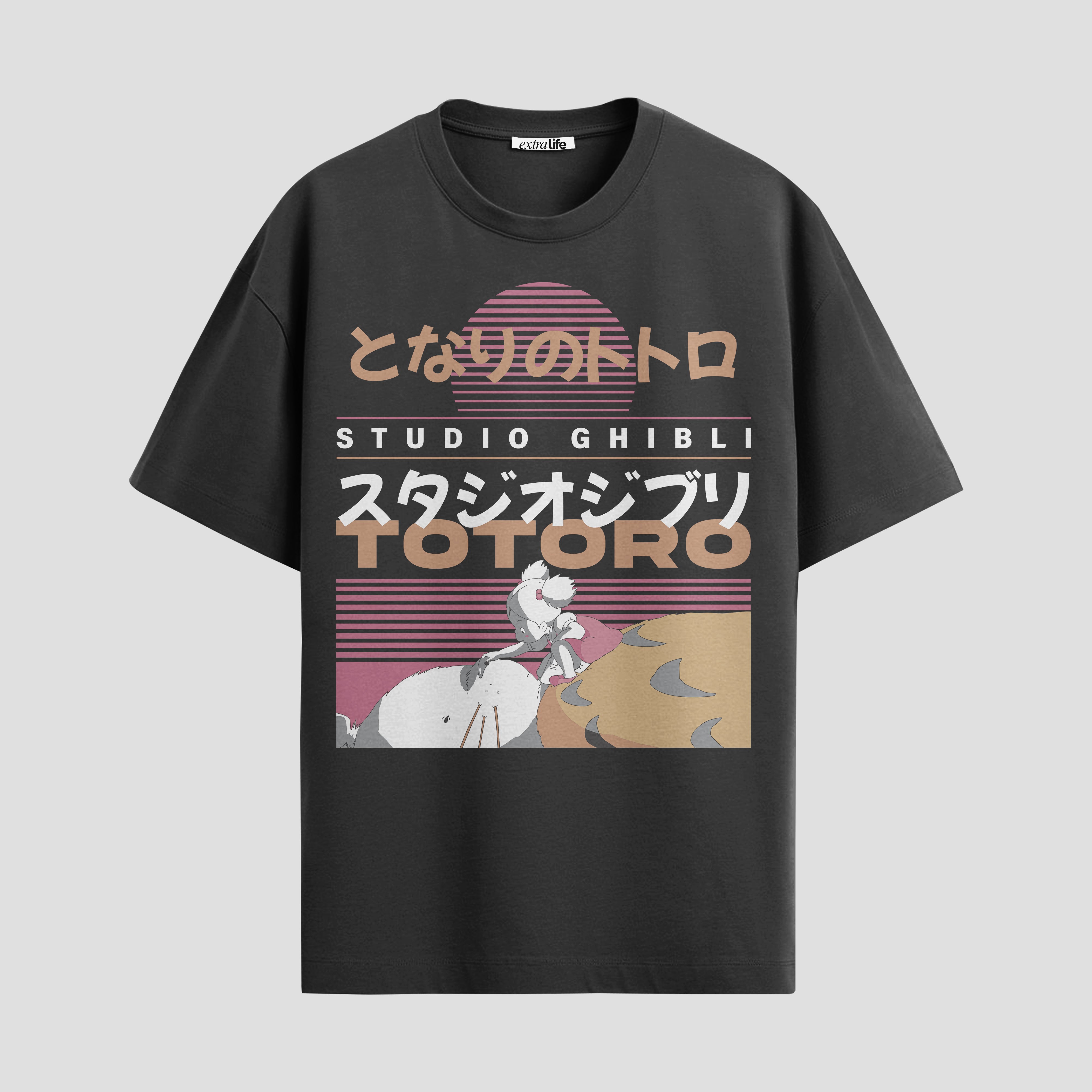 Playera urbana de anime y gaming ExtraLife MX, corte Standard Fit unisex ligero y transpirable en color Deep Black y Pure White, ropa de uso diario para gym y casual.