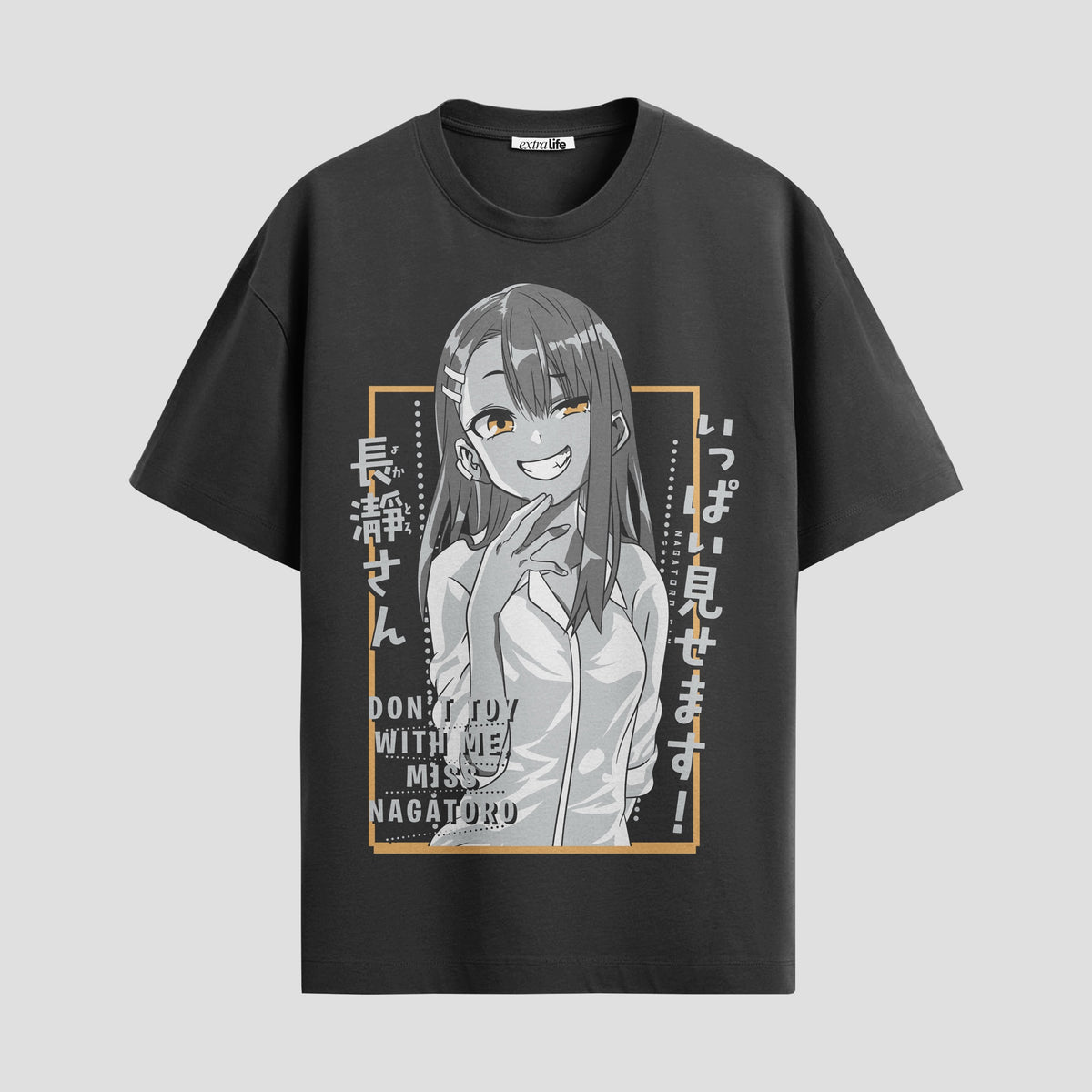 Playera urbana de anime y gaming ExtraLife MX, corte Classic Premium unisex ligero y transpirable en color Deep Black y Pure White, ropa de uso diario para gym y casual.