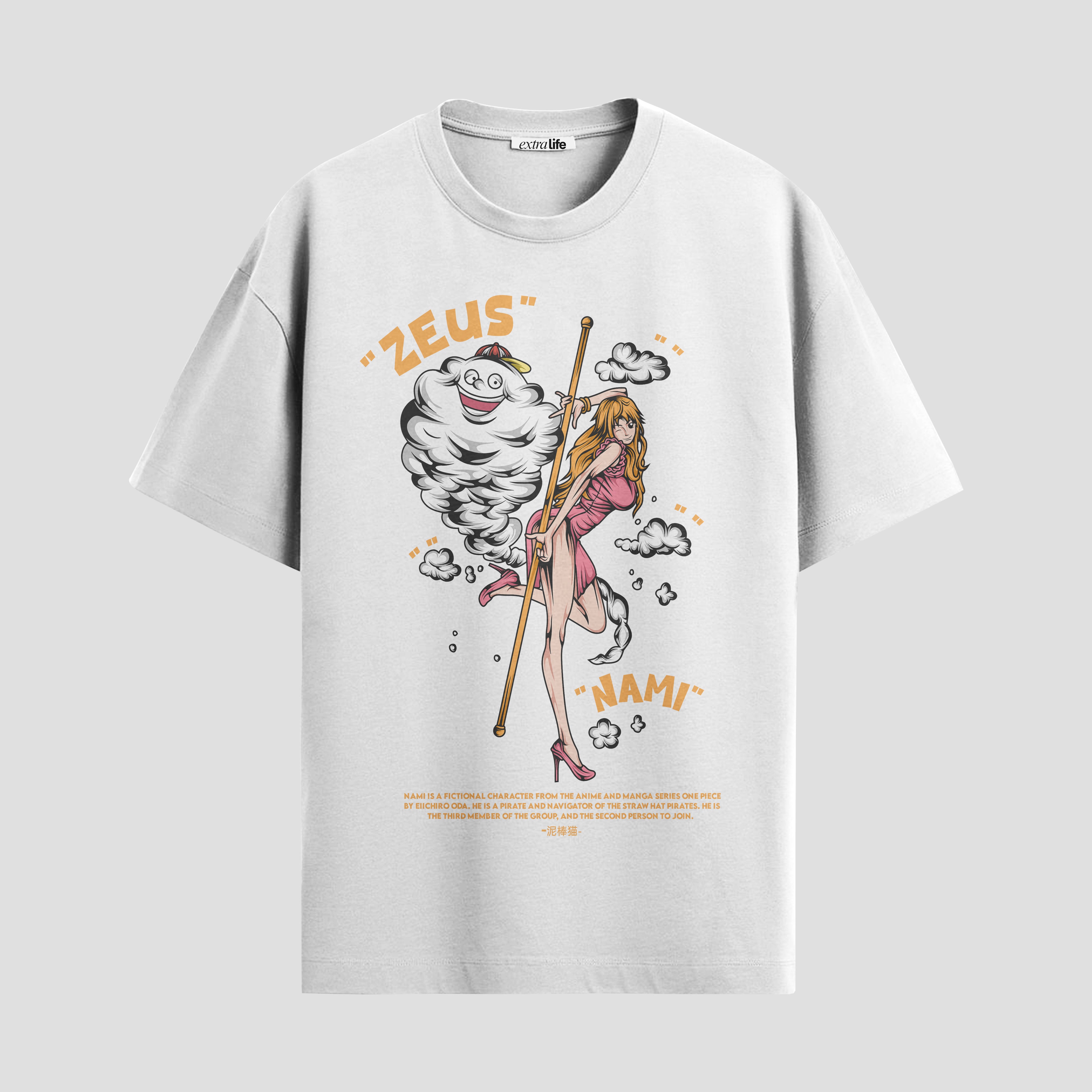 Playera urbana de anime y gaming ExtraLife MX, corte Standard Fit unisex ligero y transpirable en color Deep Black y Pure White, ropa de uso diario para gym y casual.