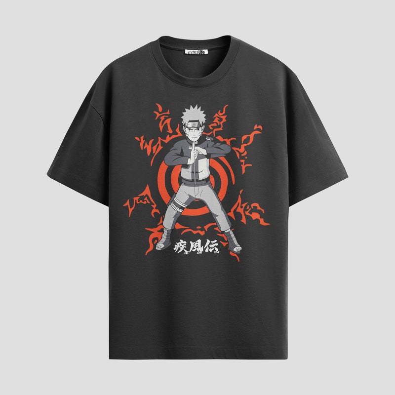 Playera urbana de anime y gaming ExtraLife MX, corte Standard Fit unisex ligero y transpirable en color Deep Black y Pure White, ropa de uso diario para gym y casual.