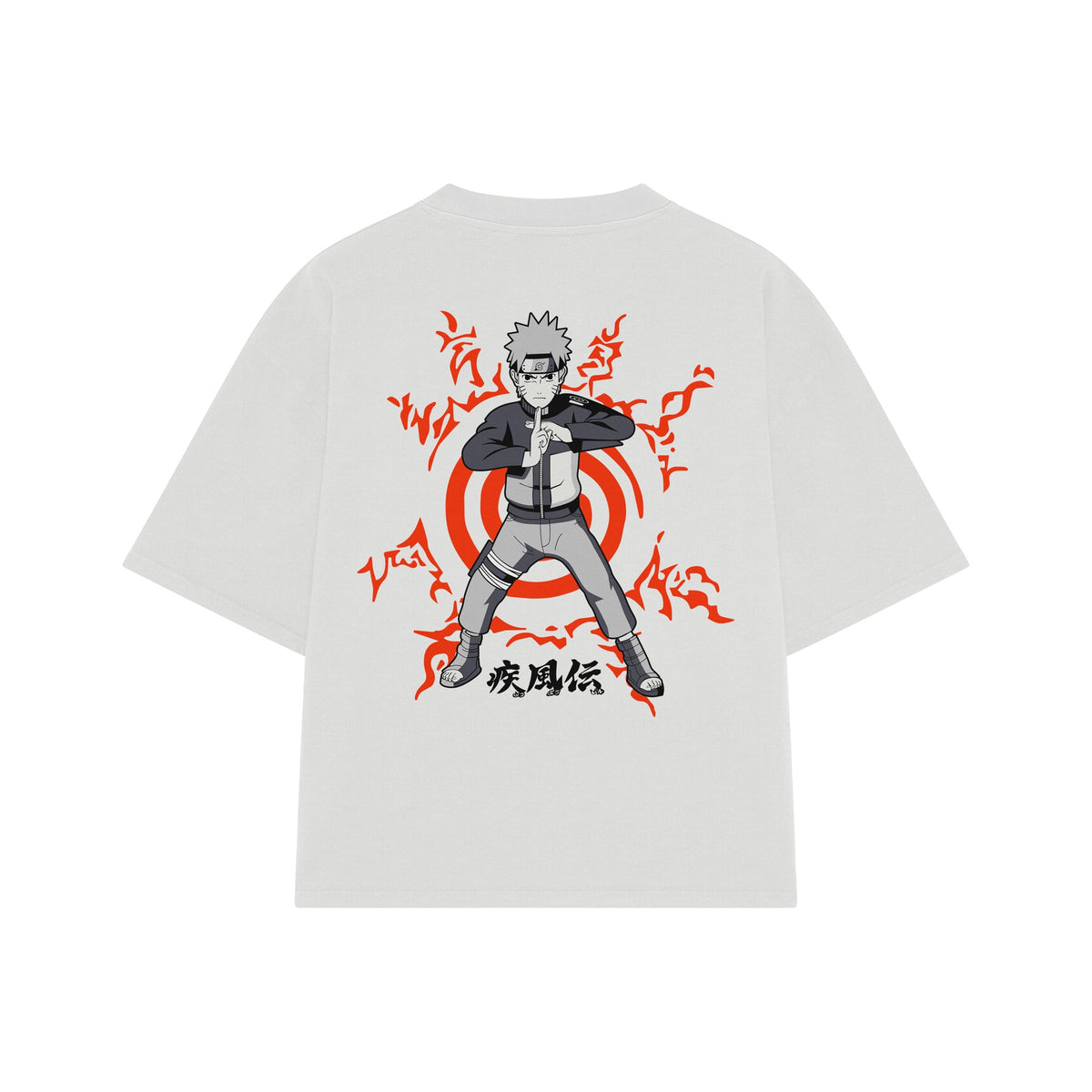 Playera streetwear premium de anime y gaming ExtraLife MX, corte oversized drop shoulder ligero y fresco en color Deep Black y Off-White, moda urbana mexicana de culto.