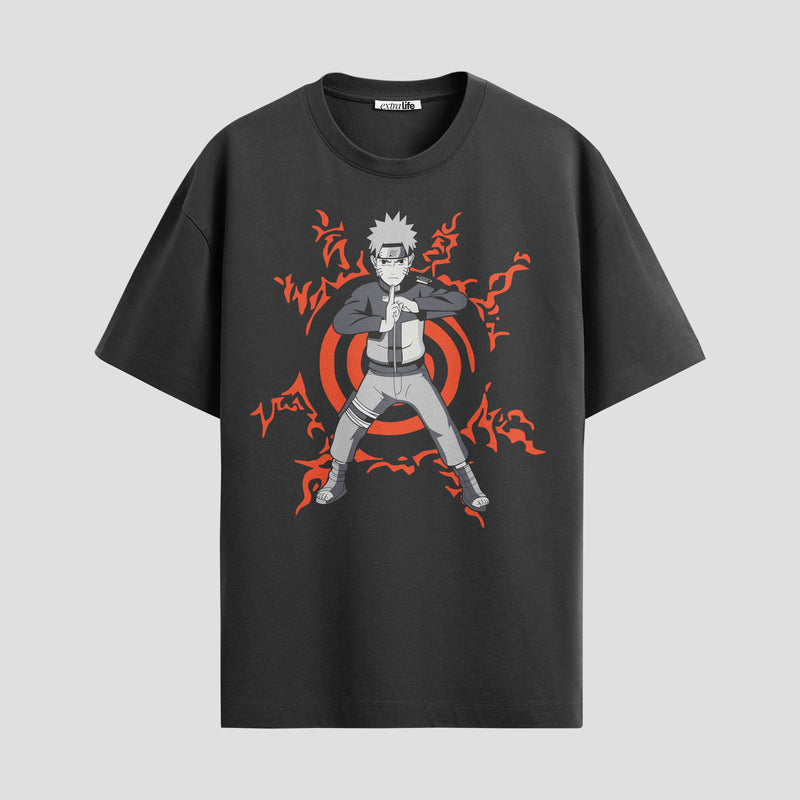 Playera urbana de anime y gaming ExtraLife MX, corte Standard Fit unisex ligero y transpirable en color Deep Black y Pure White, ropa de uso diario para gym y casual.