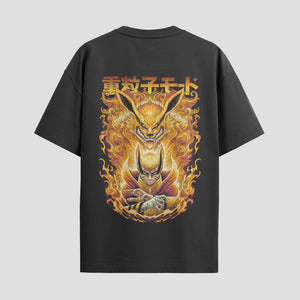 Playera urbana de anime y gaming ExtraLife MX, corte Standard Fit unisex ligero y transpirable en color Deep Black y Pure White, ropa de uso diario para gym y casual.