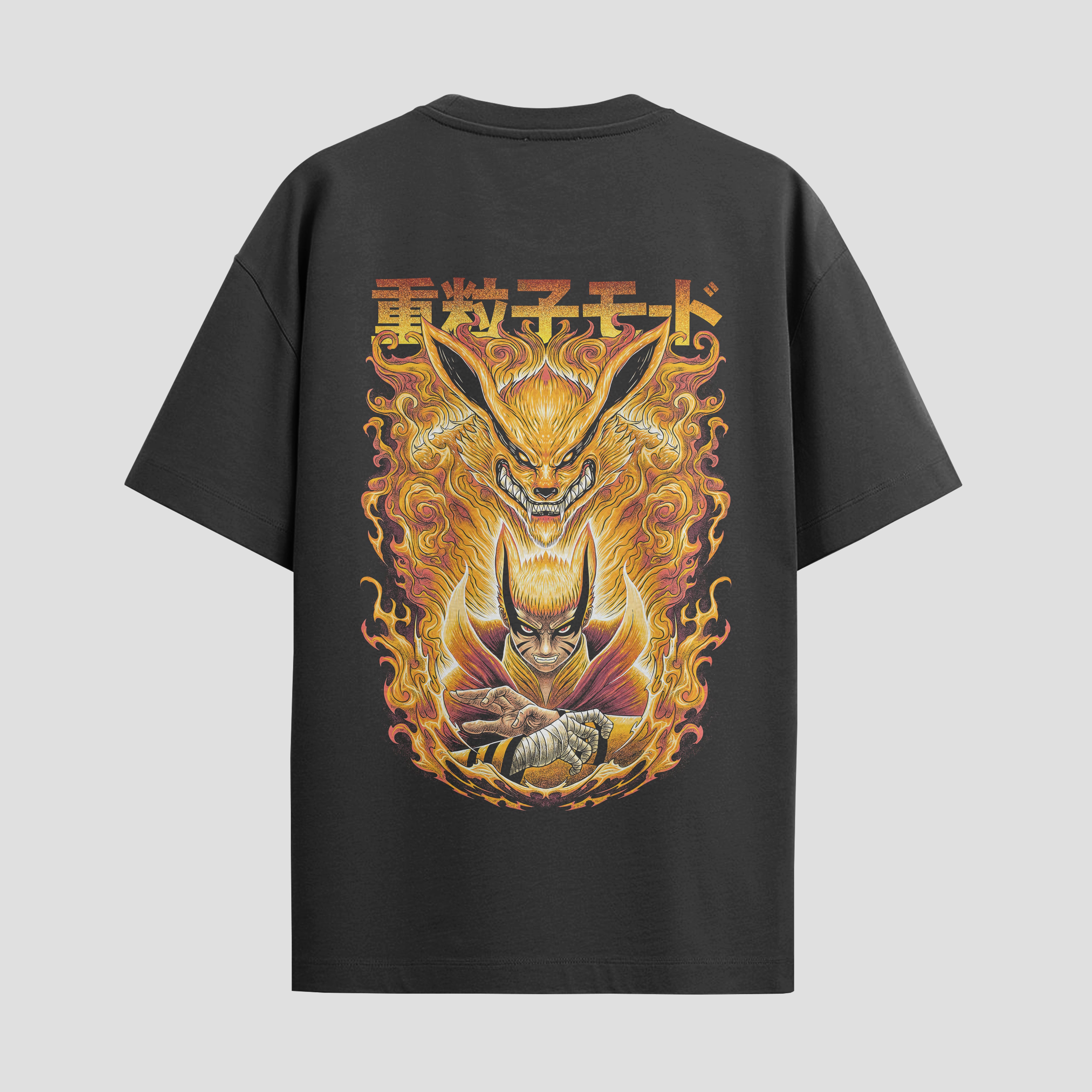 Playera urbana de anime y gaming ExtraLife MX, corte Standard Fit unisex ligero y transpirable en color Deep Black y Pure White, ropa de uso diario para gym y casual.