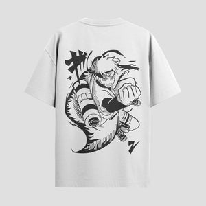 Playera urbana de anime y gaming ExtraLife MX, corte Standard Fit unisex ligero y transpirable en color Deep Black y Pure White, ropa de uso diario para gym y casual.
