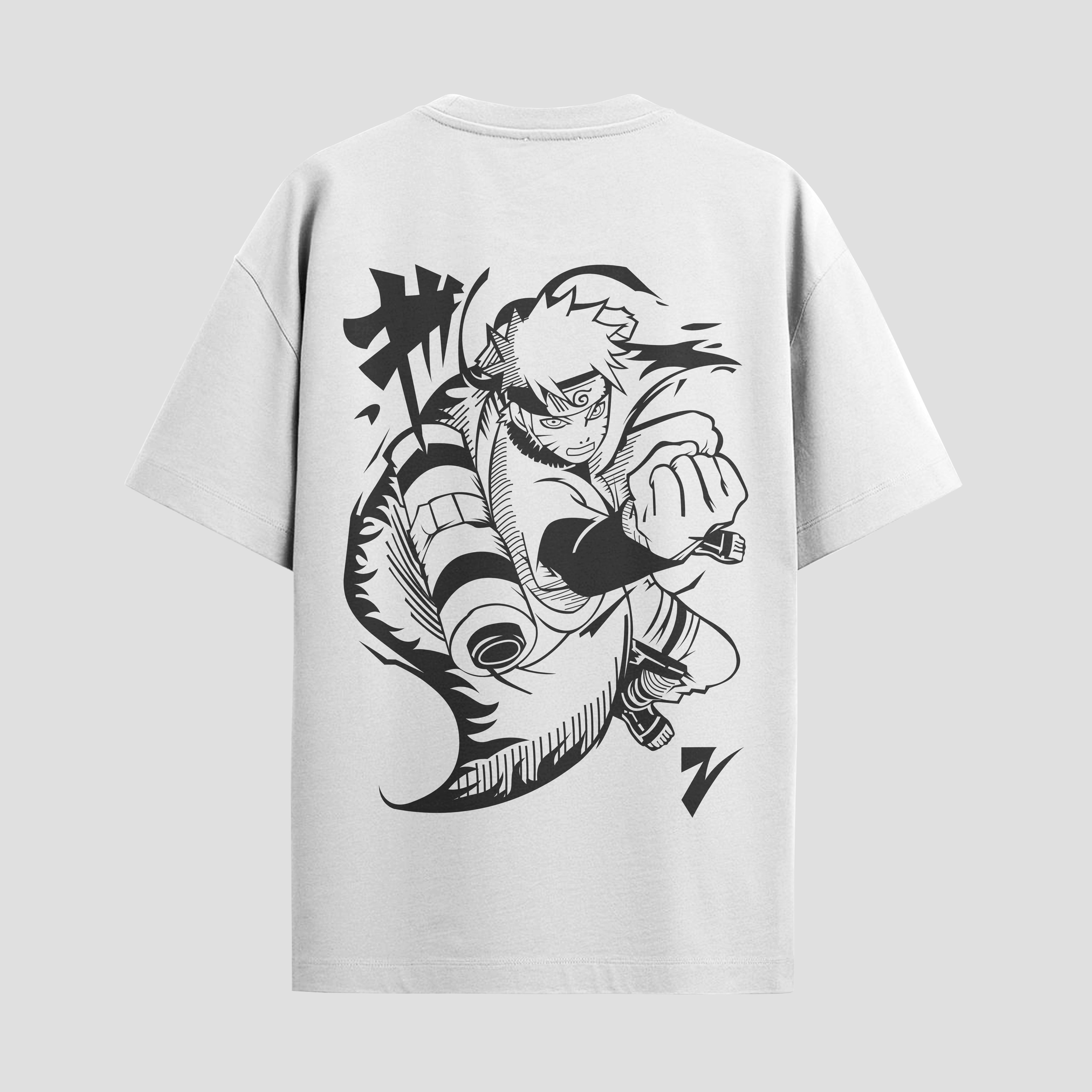 Playera urbana de anime y gaming ExtraLife MX, corte Standard Fit unisex ligero y transpirable en color Deep Black y Pure White, ropa de uso diario para gym y casual.