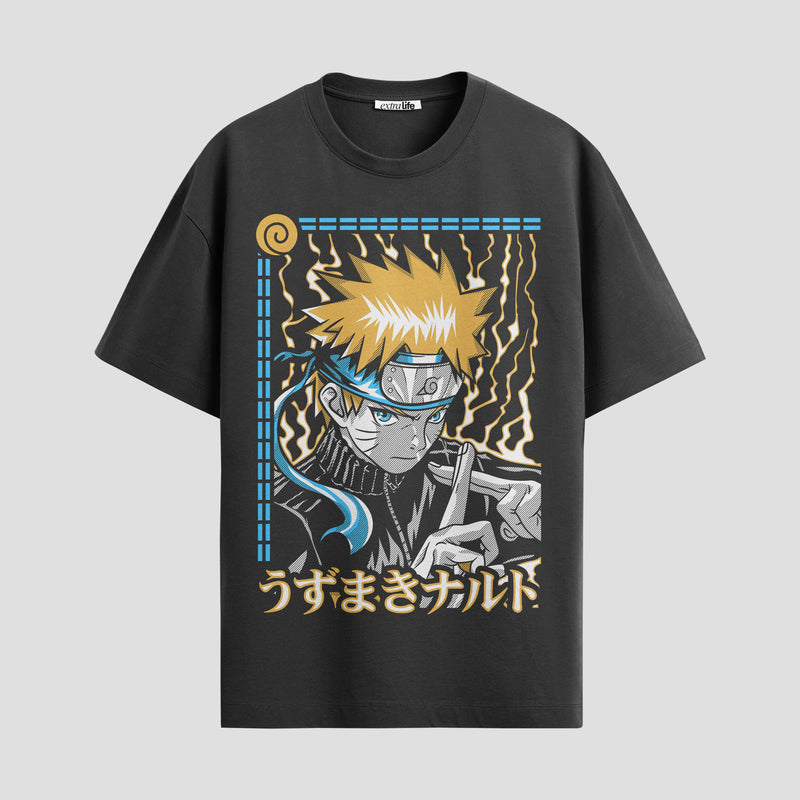 Playera urbana de anime y gaming ExtraLife MX, corte Standard Fit unisex ligero y transpirable en color Deep Black y Pure White, ropa de uso diario para gym y casual.