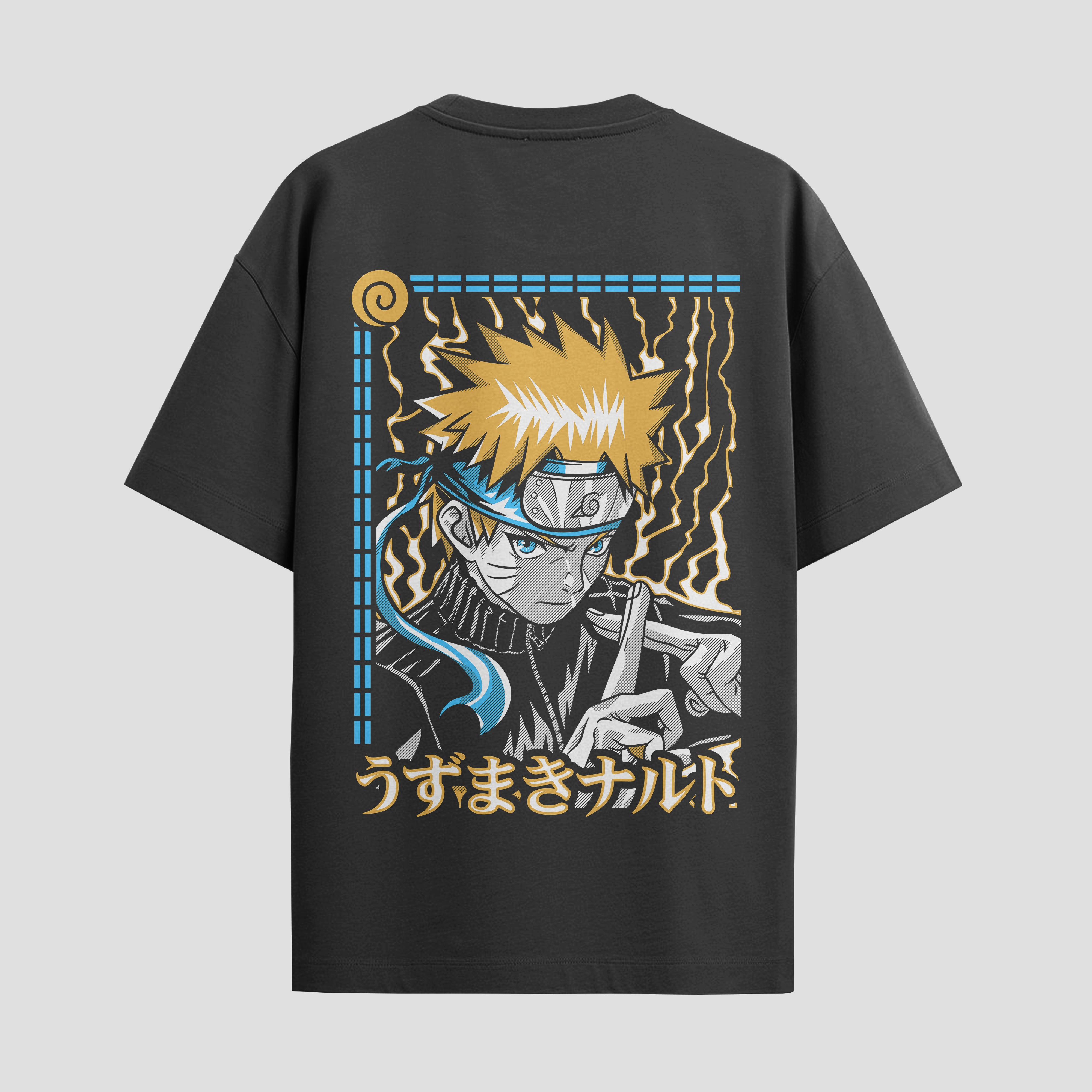 Playera urbana de anime y gaming ExtraLife MX, corte Standard Fit unisex ligero y transpirable en color Deep Black y Pure White, ropa de uso diario para gym y casual.