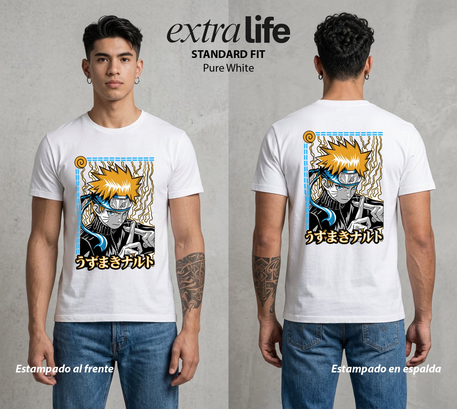 La Aldea Oculta | El Niño del Amor #02721 - Playera Standard Fit | Pure White - Foto en modelo