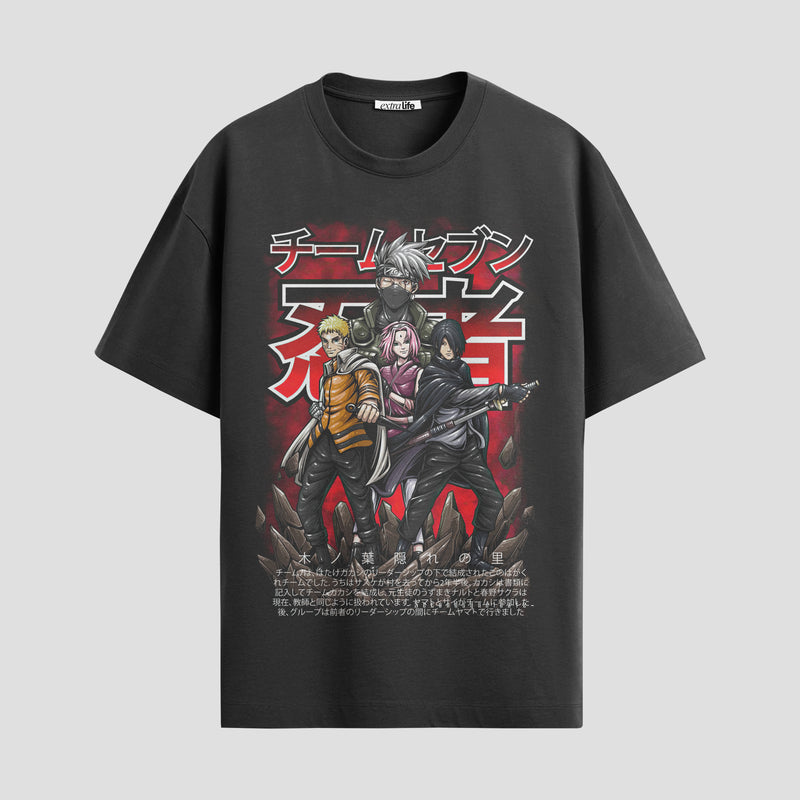 Playera urbana de anime y gaming ExtraLife MX, corte Standard Fit unisex ligero y transpirable en color Deep Black y Pure White, ropa de uso diario para gym y casual.