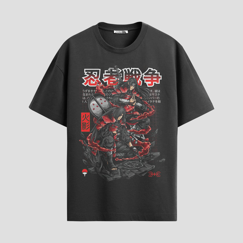Playera urbana de anime y gaming ExtraLife MX, corte Standard Fit unisex ligero y transpirable en color Deep Black y Pure White, ropa de uso diario para gym y casual.