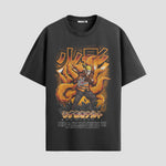 Playera urbana de anime y gaming ExtraLife MX, corte Standard Fit unisex ligero y transpirable en color Deep Black y Pure White, ropa de uso diario para gym y casual.