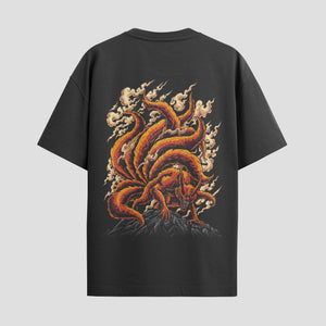 Playera urbana de anime y gaming ExtraLife MX, corte Standard Fit unisex ligero y transpirable en color Deep Black y Pure White, ropa de uso diario para gym y casual.