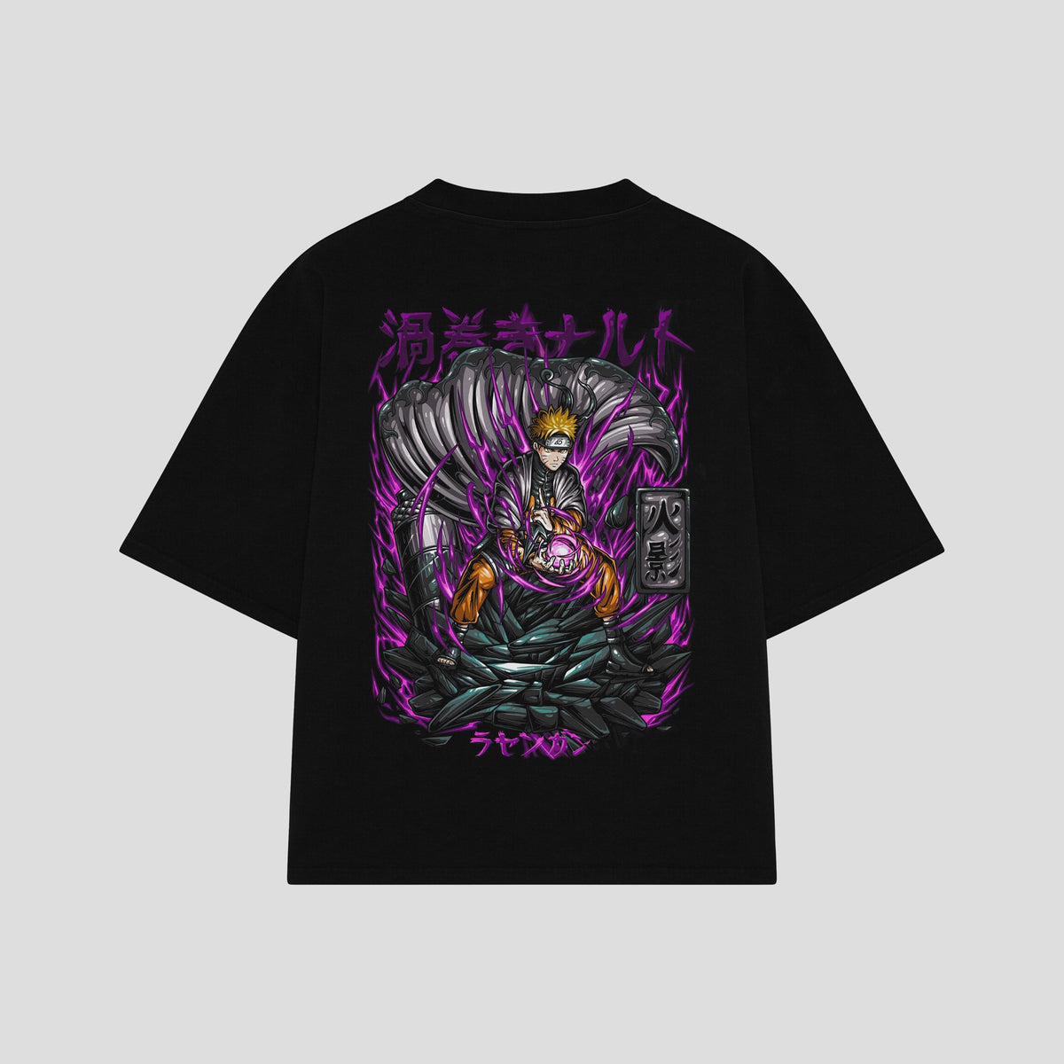 Playera streetwear premium de anime y gaming ExtraLife MX, corte oversized drop shoulder ligero y fresco en color Deep Black y Off-White, moda urbana mexicana de culto.