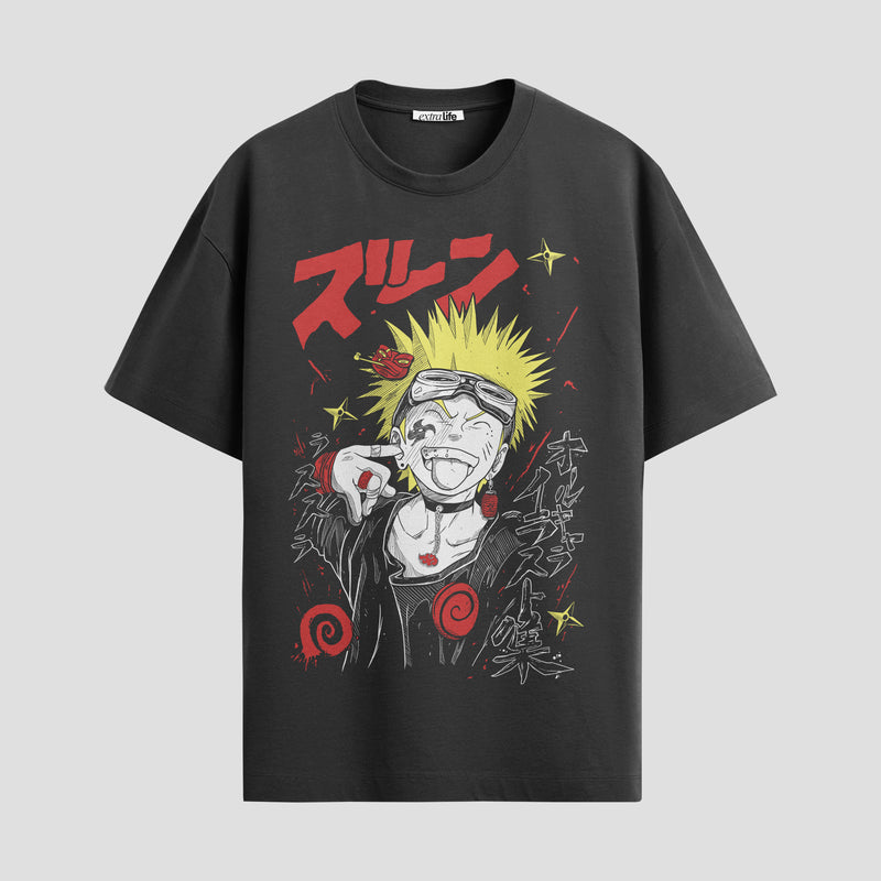 Playera urbana de anime y gaming ExtraLife MX, corte Standard Fit unisex ligero y transpirable en color Deep Black y Pure White, ropa de uso diario para gym y casual.