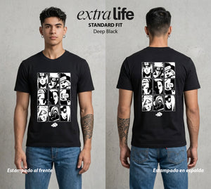 La Aldea Oculta | Zorro de Nueve Colas #02743 - Playera Standard Fit | Deep Black - Foto en modelo